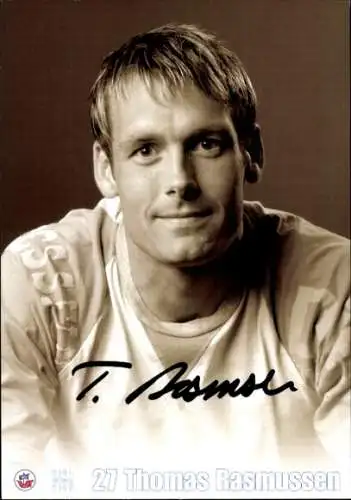 Autogrammkarte Fußballer Thomas Rasmussen, FC Hansa Rostock, Autogramm