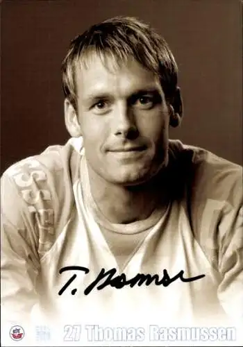 Autogrammkarte Fußballer Thomas Rasmussen, FC Hansa Rostock, Autogramm