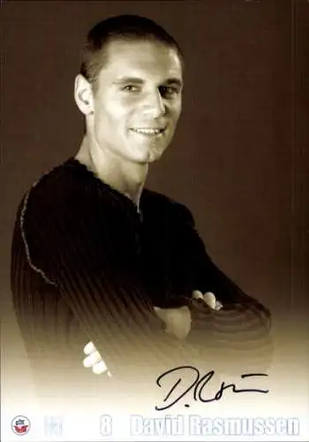 Autogrammkarte Fußballer David Rasmussen, FC Hansa Rostock, Autogramm