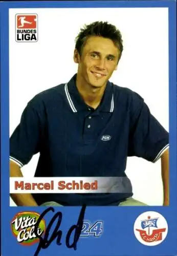 Autogrammkarte Fußballer Marcel Schied, FC Hansa Rostock, Autogramm