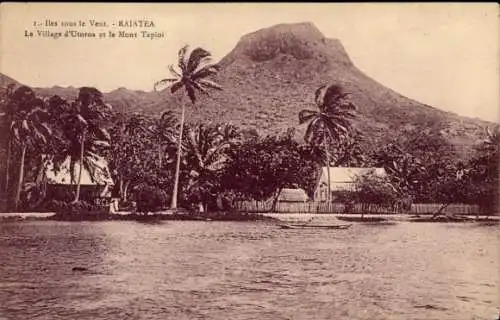 Ak Raiatea Französisch Polynesien, Iles sous le Vent,Village d'Uturoa,Mt. Tapioi