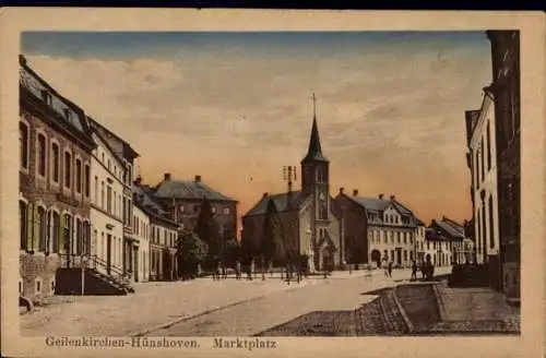 Ak Hünshoven Geilenkirchen in Nordrhein Westfalen, Marktplatz