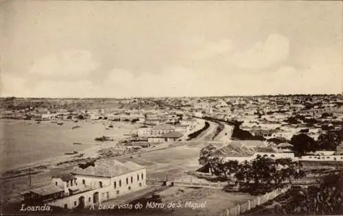 Ak Luanda Loanda Angola, Panorama, Morro de S. Miguel