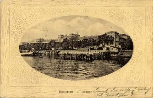 Präge Passepartout Ak Friedrichsort Kiel, Kaserne