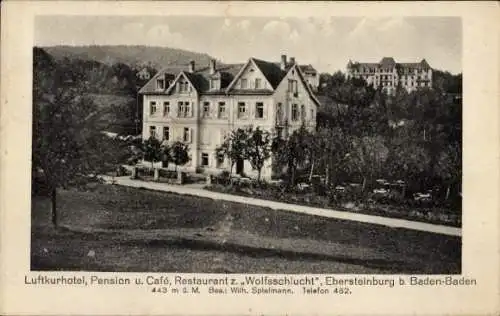 Ak Ebersteinburg Baden Baden am Schwarzwald, Restaurant zur Wolfsschlucht, Wilh. Spielmann