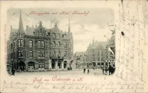 Ak Osterode am Harz, Königsplatz, Hotel Kaiserhof