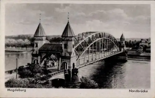 Ak Magdeburg an der Elbe,  Nordbrücke