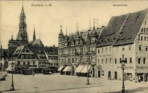 Ak Zwickau in Sachsen, Hauptmarkt