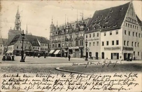 Ak Zwickau in Sachsen, Hauptmarkt, Löwen Apotheke