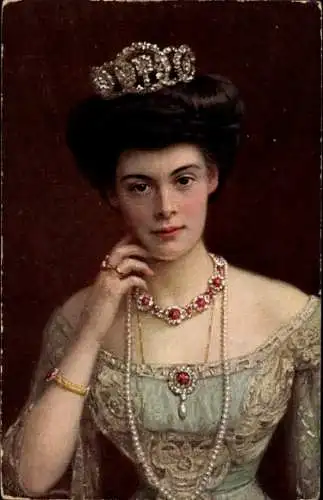 Künstler Ak Kronprinzessin Cecilie von Preußen, Portrait, Tuck 287