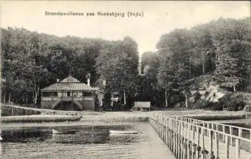 Ak Vejle Jutland Dänemark, Strandpavillonen paa Munkebjerg