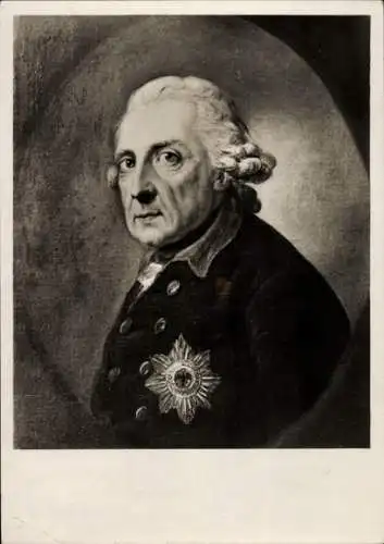 Künstler Ak König Friedrich II., Portrait