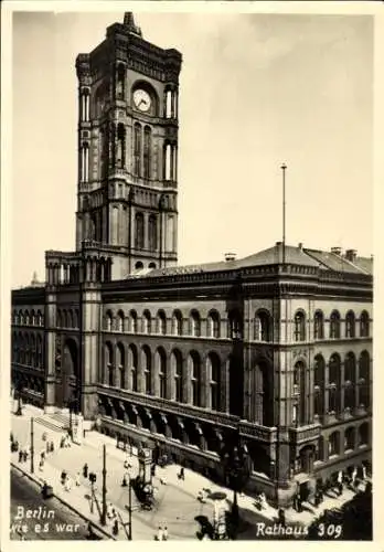 Ak Berlin Mitte, Alexanderplatz, Rathaus, Uhrturm