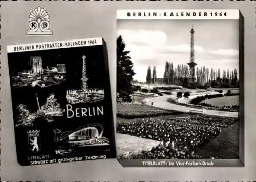 Ak Berlin, Berliner Postkartenkalender 1964, Berlin-Kalender, Reklame, Kunst und Bild