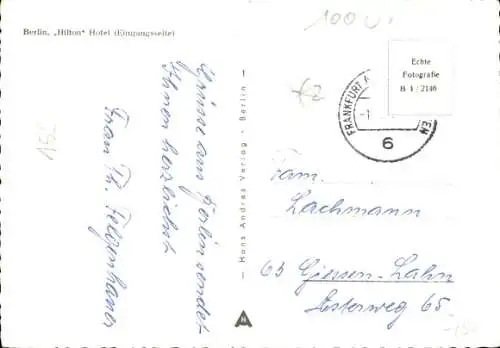 Ak Berlin, Hilton-Hotel