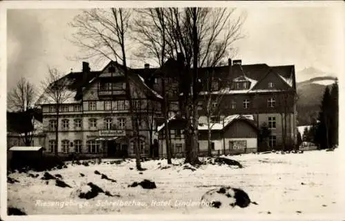 Ak Szklarska Poręba Schreiberhau Riesengebirge Schlesien, Hotel Lindenhof