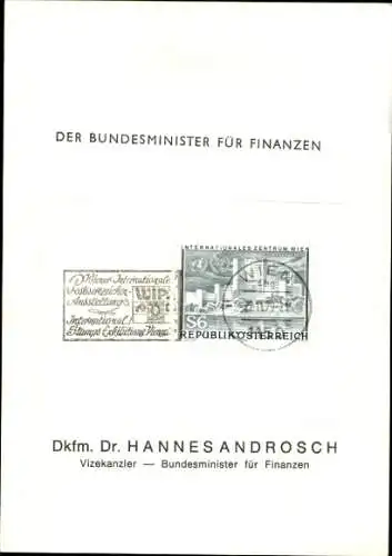 Foto Politiker Hannes Androsch, SPÖ, Autogramm