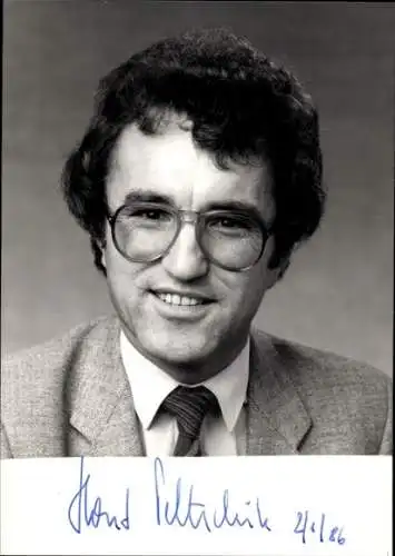 Foto Politiker Horst Teltschik, Autogramm