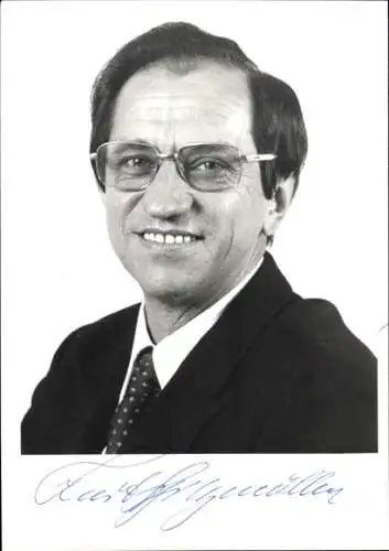 Foto Politiker Kurt Spitzmüller, FDP, Autogramm