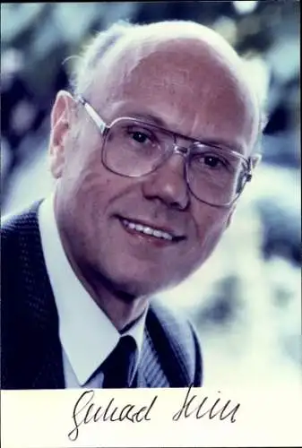 Foto Politiker Prof. Dr. Gerhard Seiler, Oberbürgermeister von Karlsruhe, Autogramm