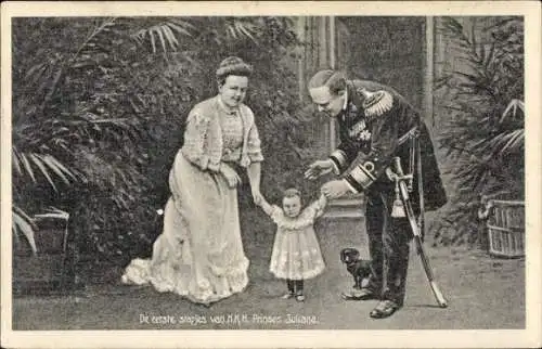 Ak Königin Wilhelmina, Prinz Hendrik mit Prinzessin Juliana