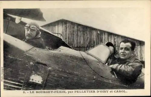 Ak Le Bourget Pekin von Pelletier d'Oisy und Carol