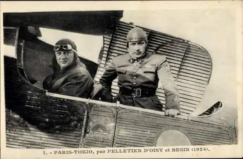 Ak Paris Tokio, von Pelletier d'Oisy und Besin, 1924