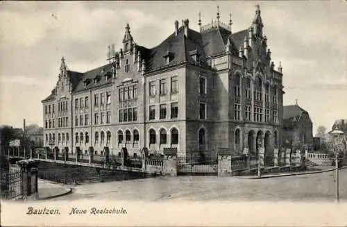 Ak Bautzen in der Oberlausitz, Neue Realschule