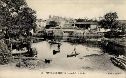 CPA Pont Saint Martin Loir et Cher, Le Port