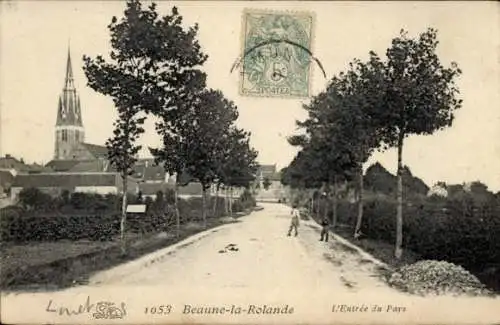CPA Beaune la Rolande Loiret, Entrée du Pays