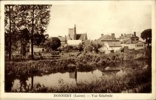 Ak Donnery Loiret, Vue générale