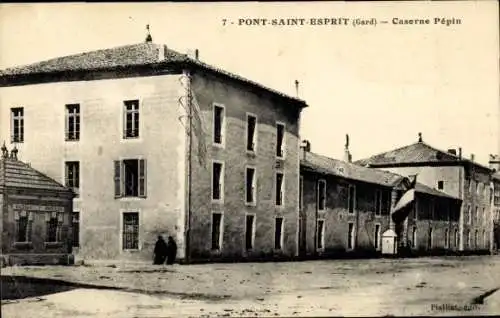 Ak Pont Saint Esprit Gard, Caserne Pepin