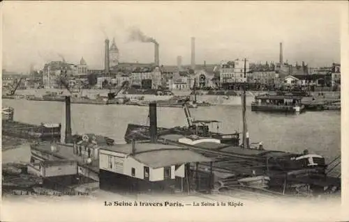 Ak Paris, Seine bis La Rapee