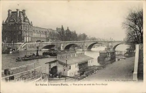 Ak Paris I, Banque de France, Hotel de Toulouse, Rue Croix des Petits Champs, La Seine, Pont-Roya