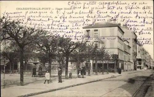 Ak Charenton le Pont Val de Marne, Place Henri