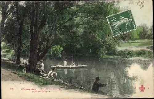 Ak Champigny sur Marne Val de Marne, Bords de Marne