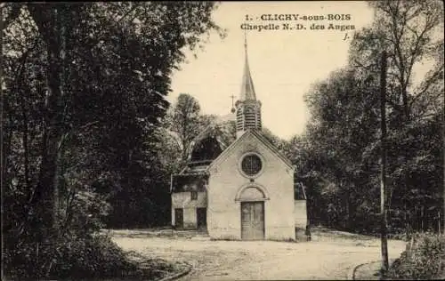 Ak Clichy sous Bois Seine Saint Denis, Chapelle Notre Dame des Anges