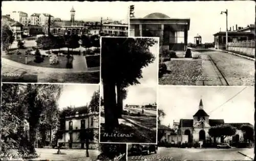 Ak Aulnay sous Bois Seine Saint Denis, Bahnhof, Kanal, Park Dumont, Kirche St. Sulpice
