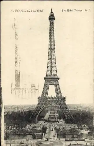 Ak Paris I, Banque de France, Hotel de Toulouse, Rue Croix des Petits Champs, Eiffelturm, schöne 