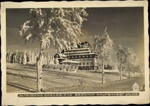 Ak Altenberg Erzgeb., Raupennest, Winter,Hahn Nr. 11932