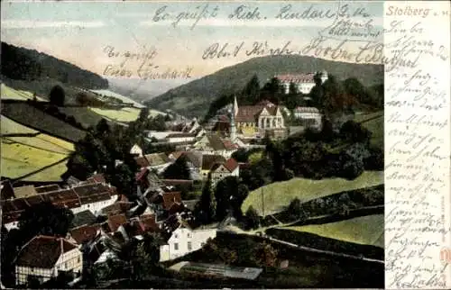 Ak Stolberg im Harz, Ortschaft und Umgebung