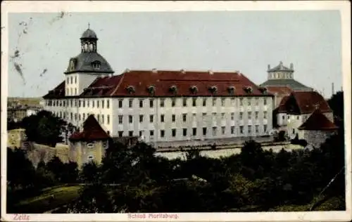 Ak Zeitz in Sachsen Anhalt, Blick auf Schloss Moritzburg