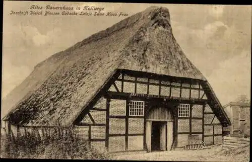 Hollwege Westerstede im Kreis Ammerland, Altes Bauernhaus mit Reetdach