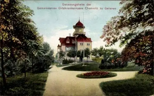 Ak Gelenau im Erzgebirge Sachsen, Genesungsheim Ortskrankenkasse Chemnitz
