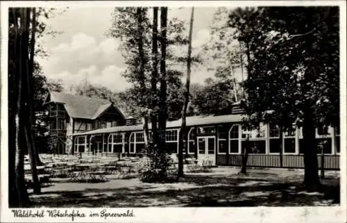 Ak Lehde Lübbenau im Spreewald, Waldhotel Wotschofska, Inh. Franz Hoefs