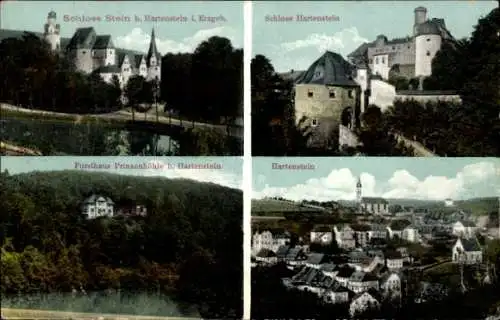 Ak Hartenstein im Erzgebirge Sachsen, Schloss Stein, Forsthaus Prinzenhöhle