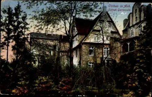 Ak Köthen in Anhalt, Schloss, Gartenseite