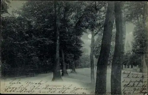 Mondschein Ak Hamburg Altona, Elbchaussee bei Nacht