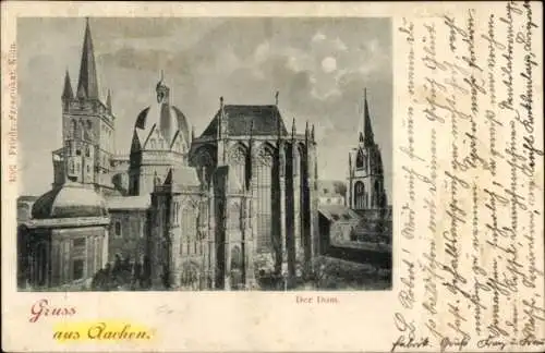 Ak Aachen, Historisches Gebäude, Dom, Stadtansicht, Gruss aus Aachen