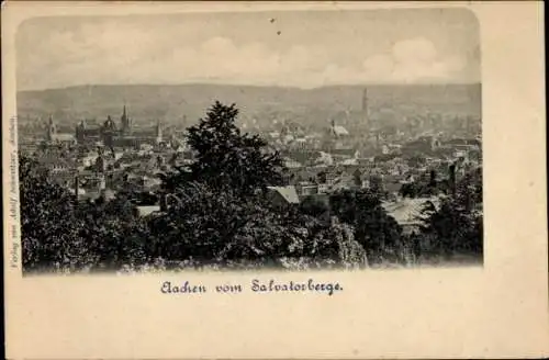 Ak Aachen, Aussicht auf  Salvatorberg,  Architektur, Landschaft